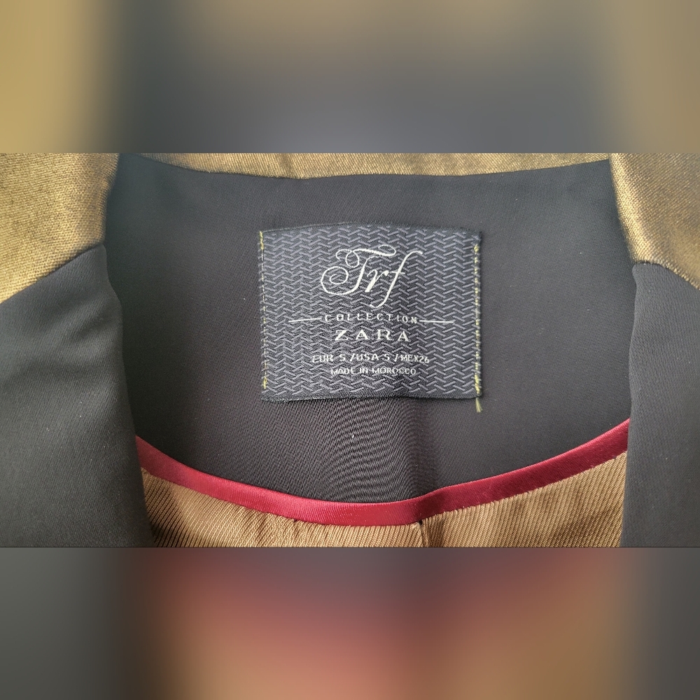 Zara Collection Gold & Black Blazer. - Picture 6 of 10